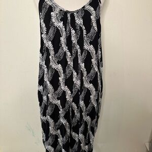 Black & White Printed Sleeveless Jumpsuit